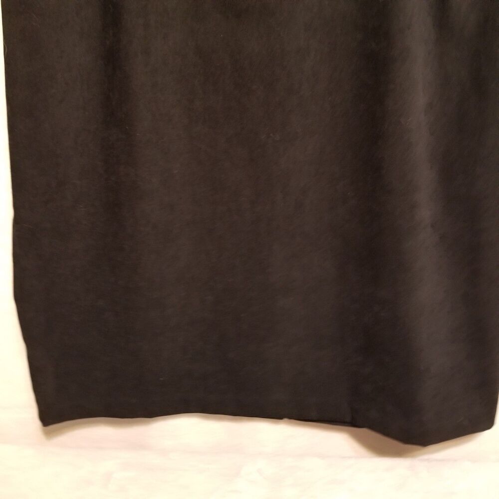 Briggs New York 18W Skirt Midi Faux Suede Back Zip Slit Vegan Leather Goth Fall - Picture 3 of 9